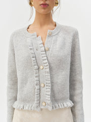 Mia Soft Knit Cardigan — Grey