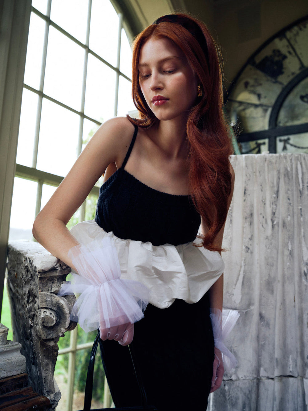 Lise Knit Midi Skirt — Black