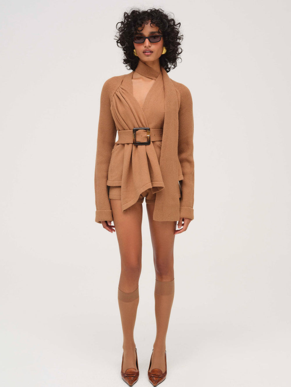 Ellie Knit Short — CAMEL