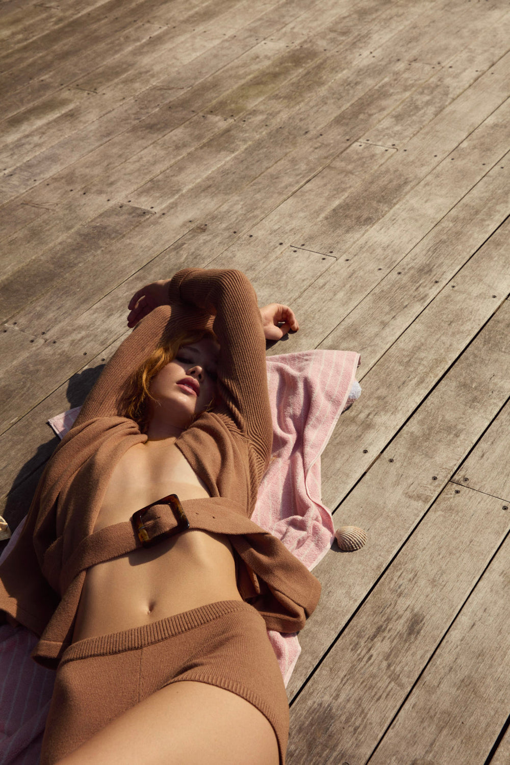 Ellie Knit Short — CAMEL