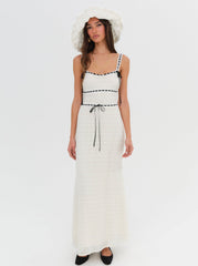 Mayfair Crochet Maxi Dress — White
