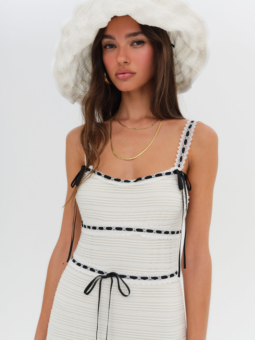 Mayfair Crochet Maxi Dress — White