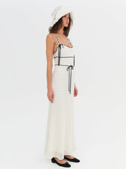 Mayfair Crochet Maxi Dress — White