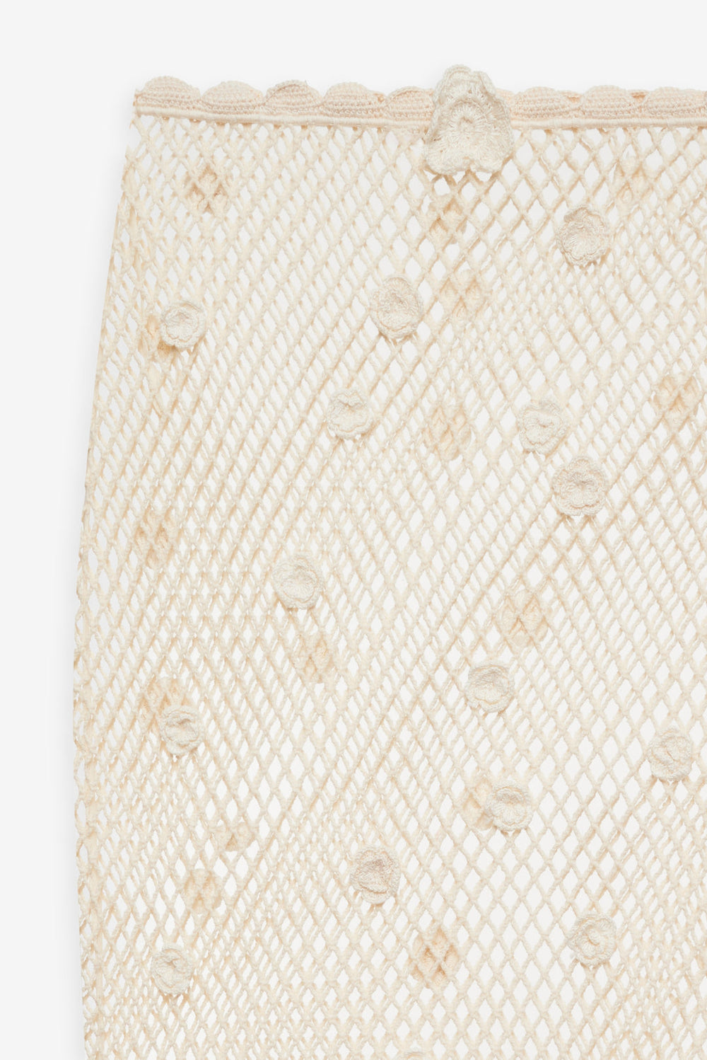 Betty Bouquet Knit Midi Skirt — Cream