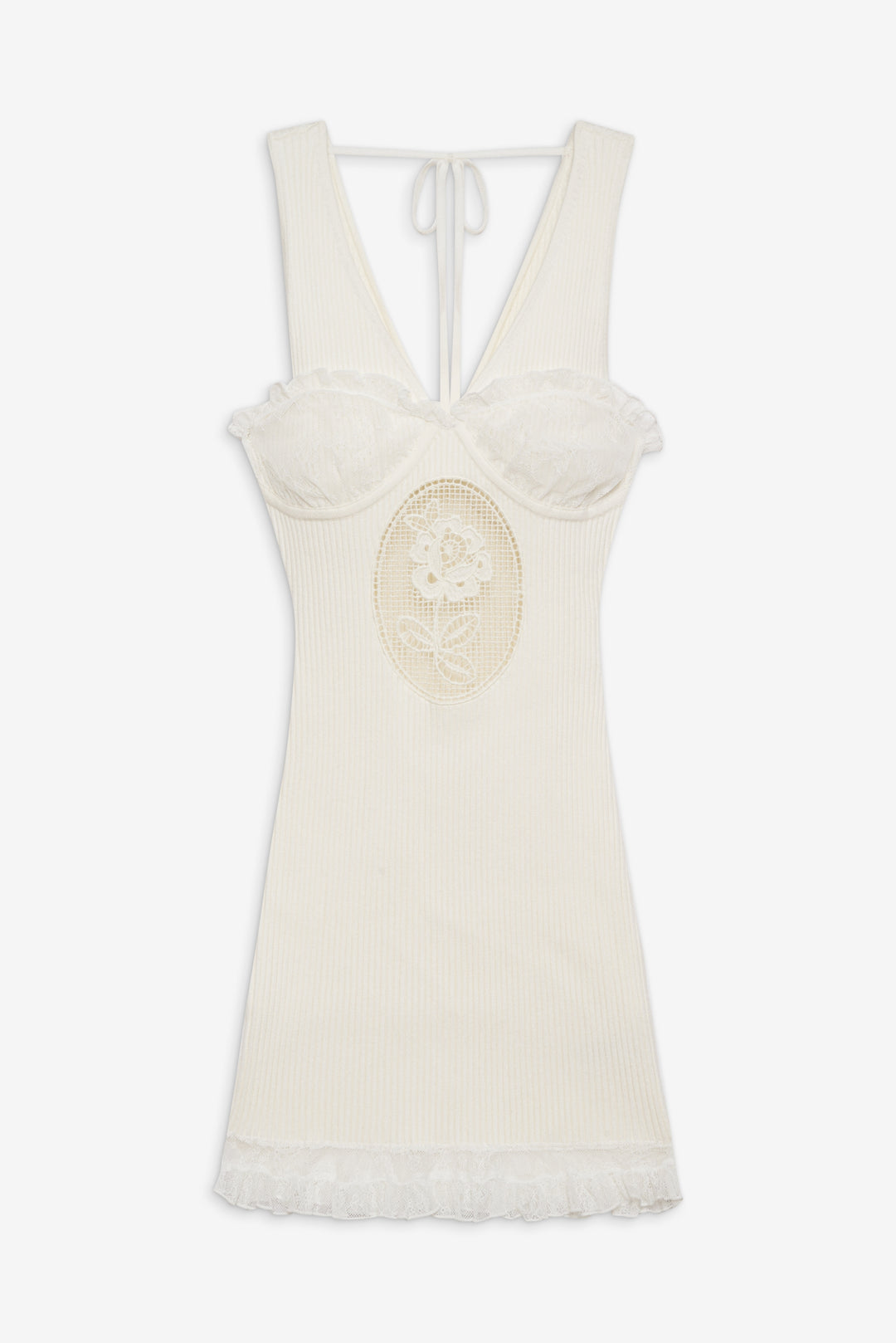 Lyon Knit Mini Dress — White