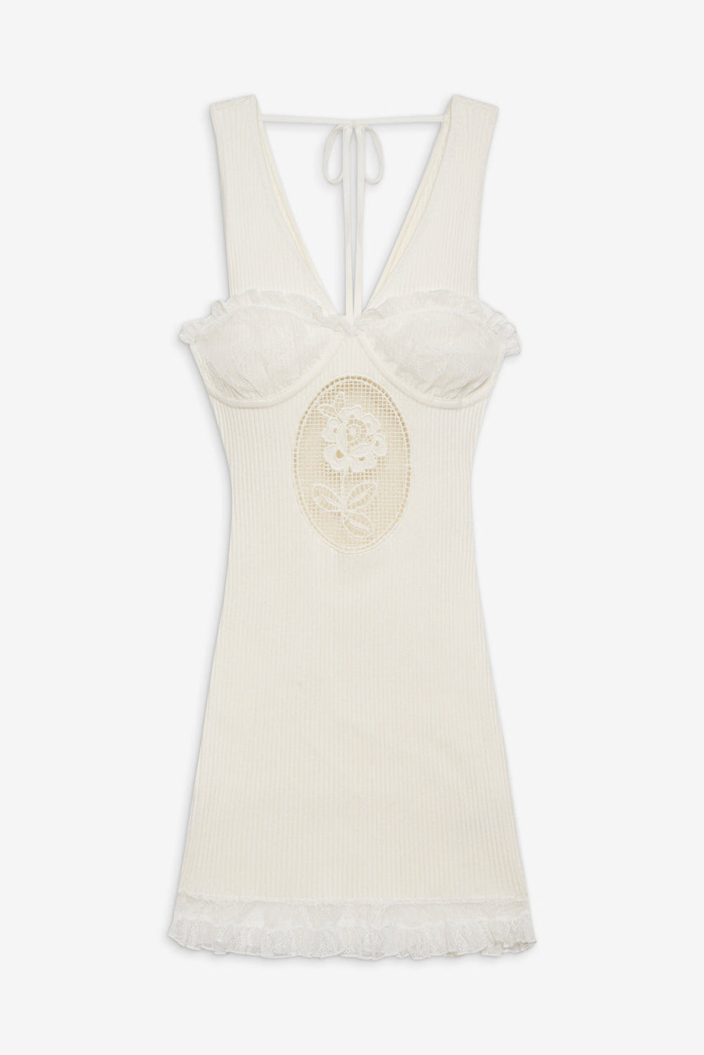 Lyon Knit Mini Dress — White