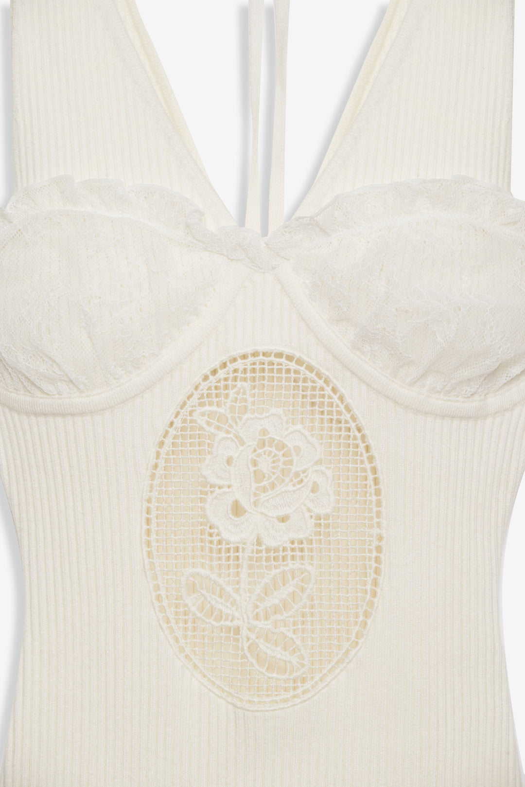 Lyon Knit Mini Dress — White