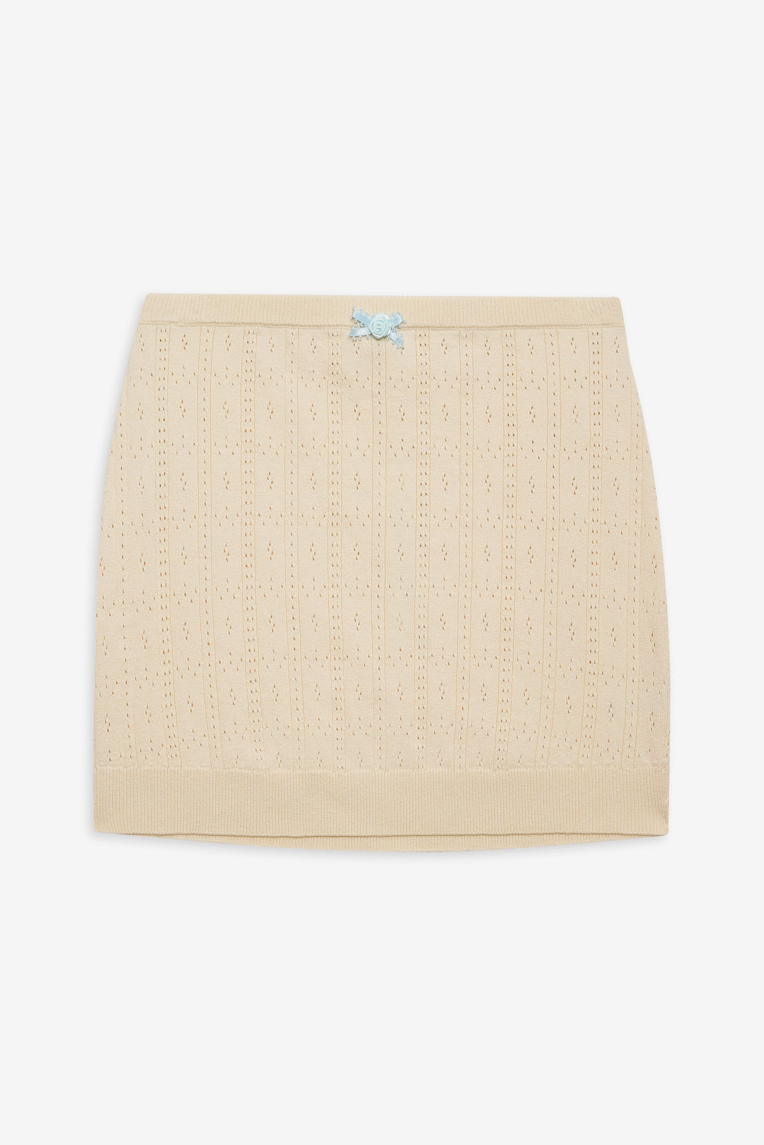 Daniela Knit Mini Skirt — Cream
