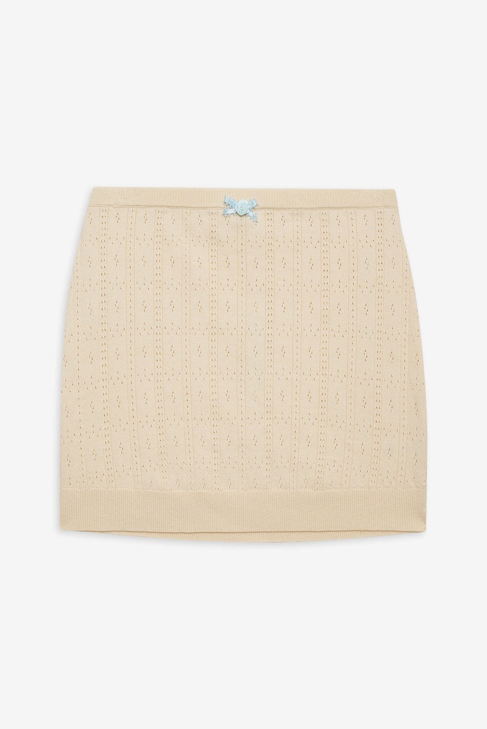 Daniela Knit Mini Skirt — Cream