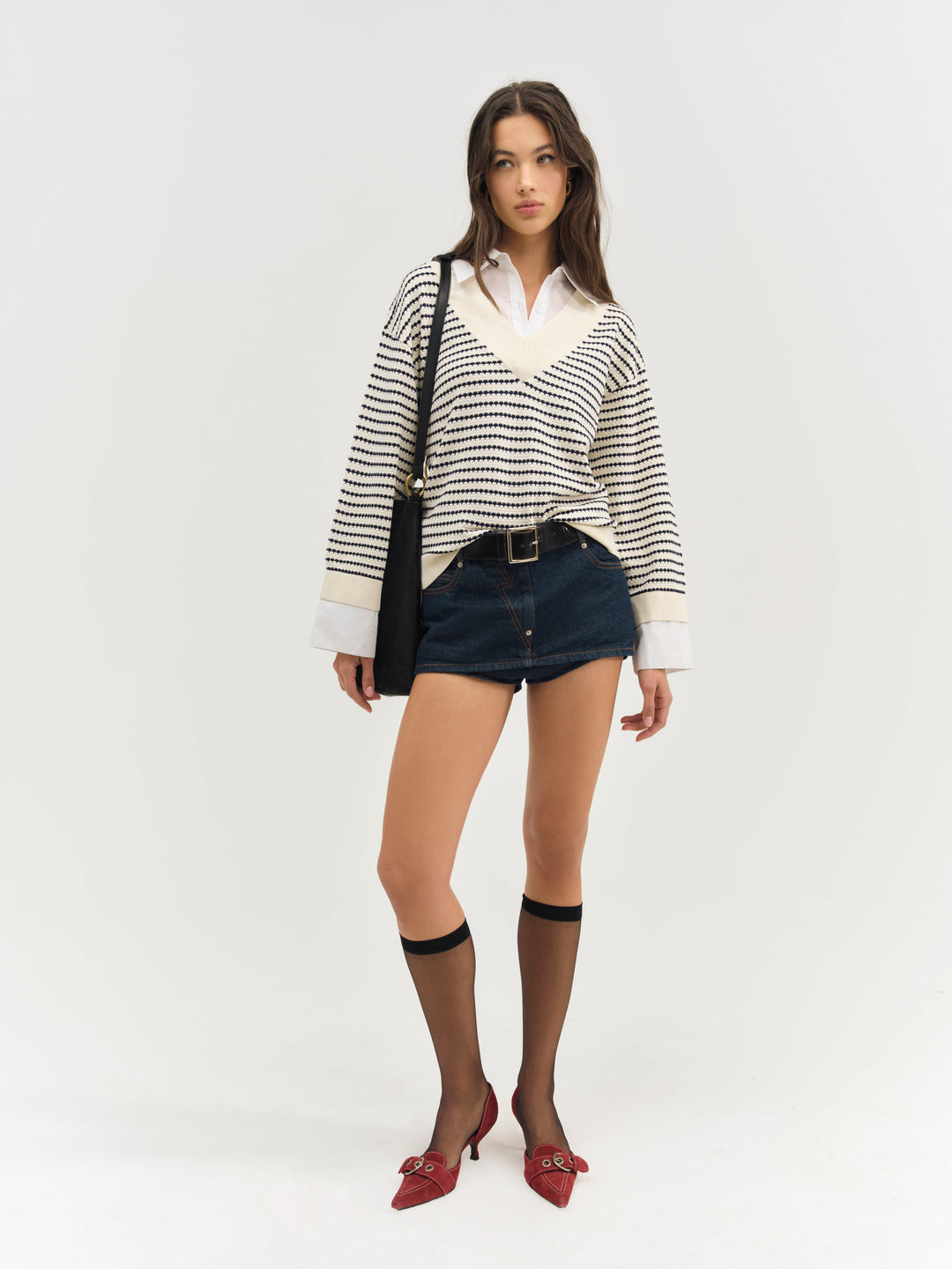 Regatta Stripe Knit Sweater — Cream