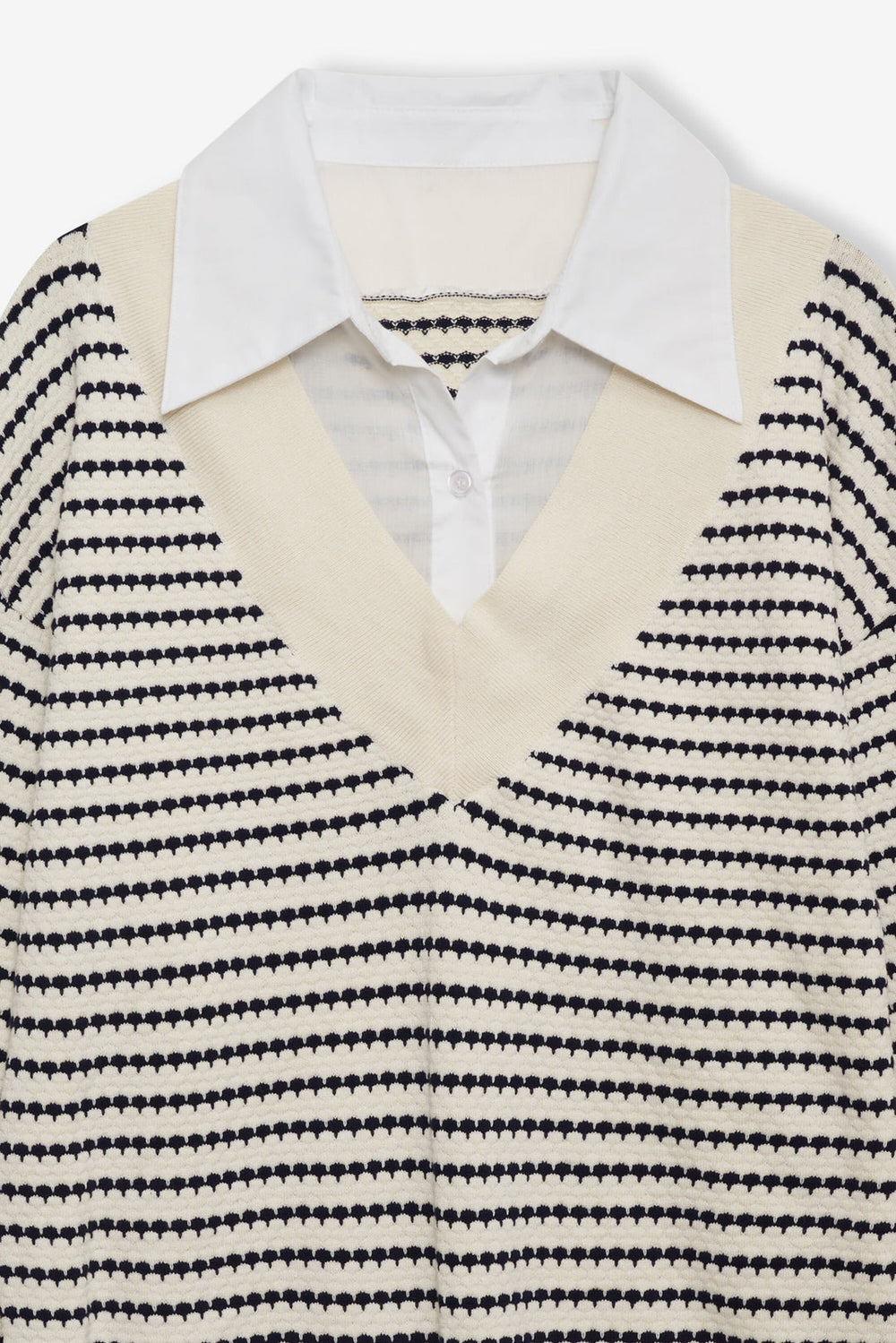 Regatta Stripe Knit Sweater — Cream