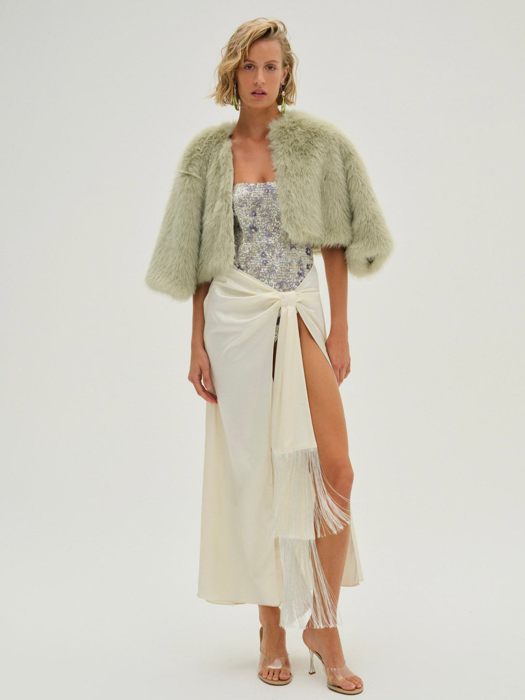Amina Fur Jacket — Green