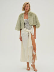 Amina Fur Jacket — Green