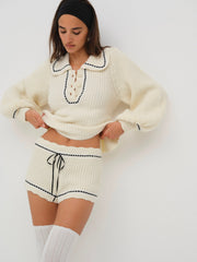 Jeannette Sleep Short — Cream