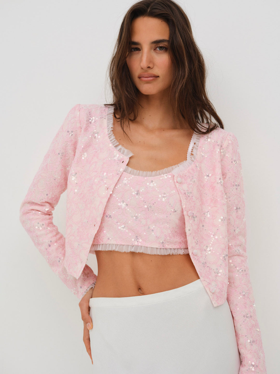 Isabeau Cardigan — Pink