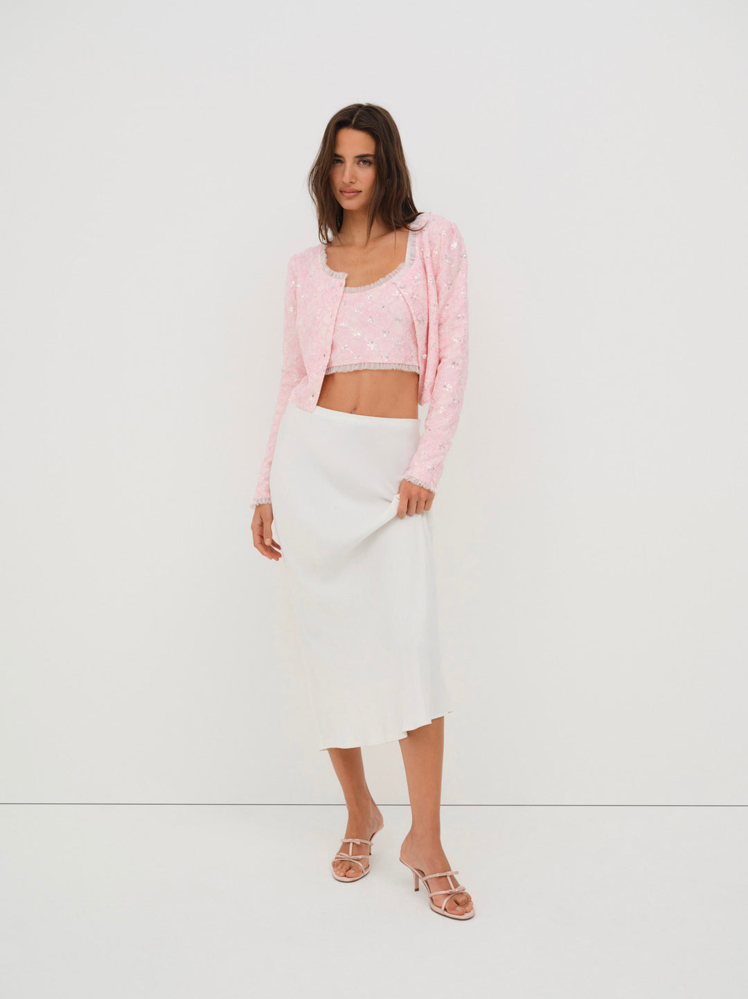 Isabeau Cardigan — Pink