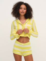 Sleepy Stripe Shorts — Yellow