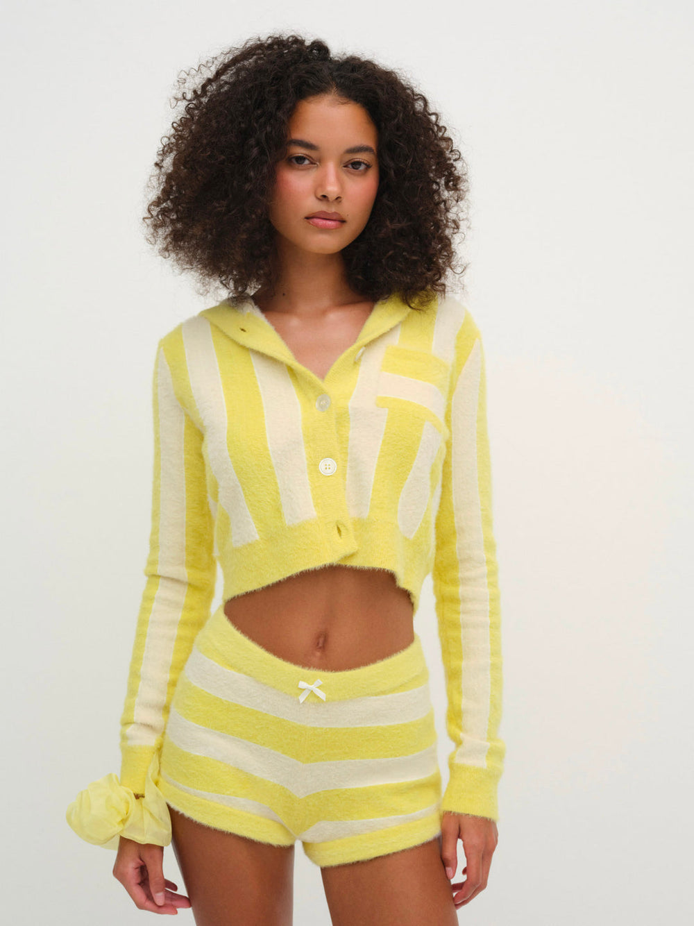 Sleepy Stripe Shorts — Yellow