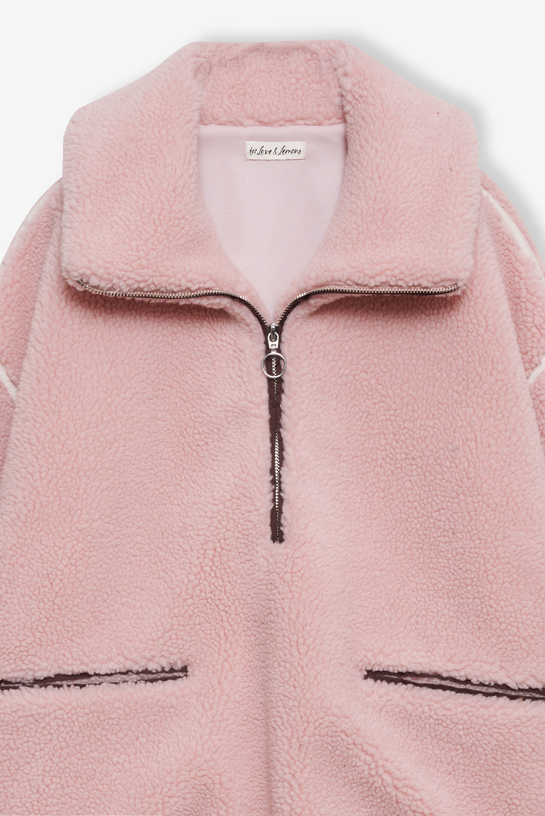Melody Pullover Sherpa Jacket — Pink