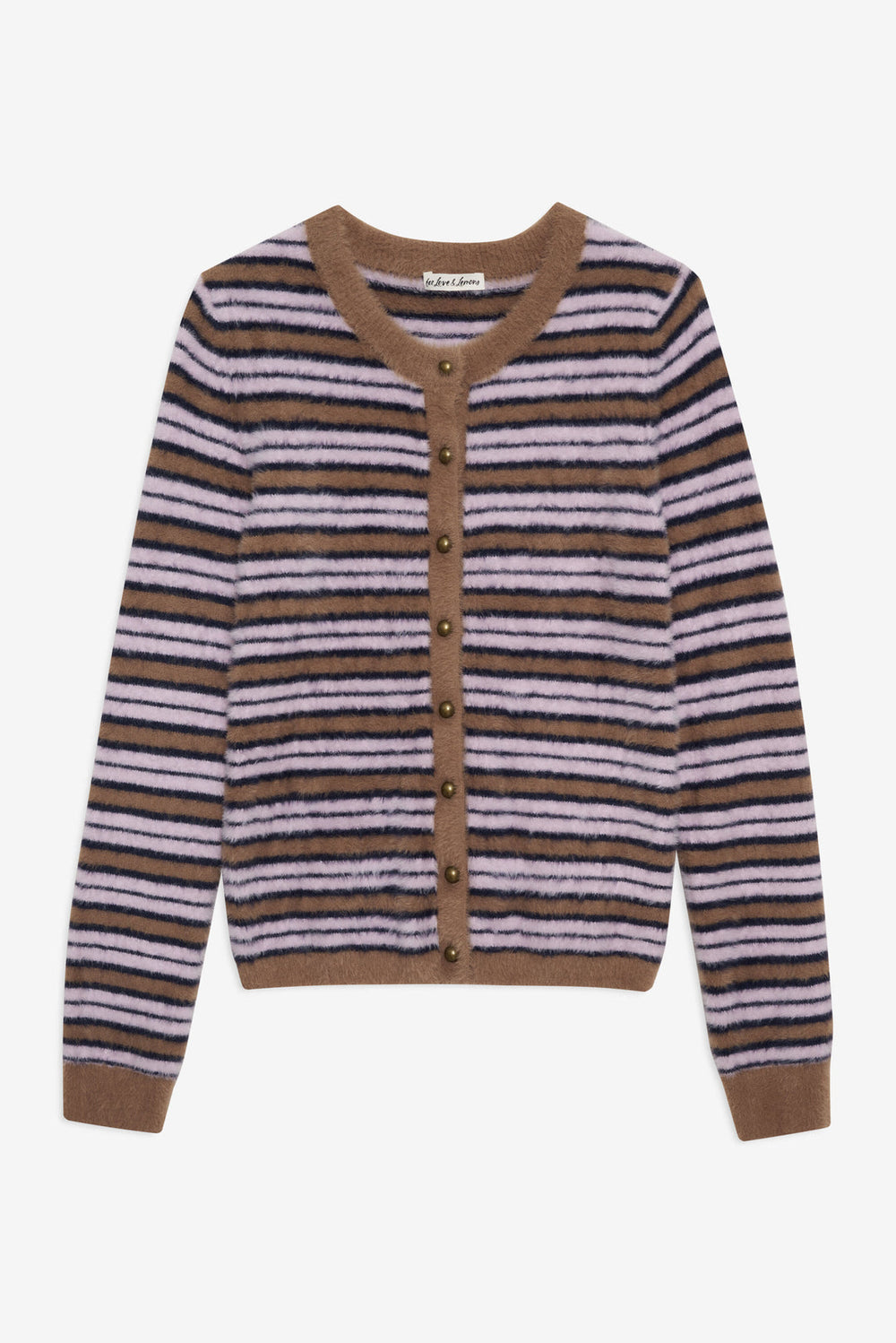 Nora Striped Cardigan — Blue