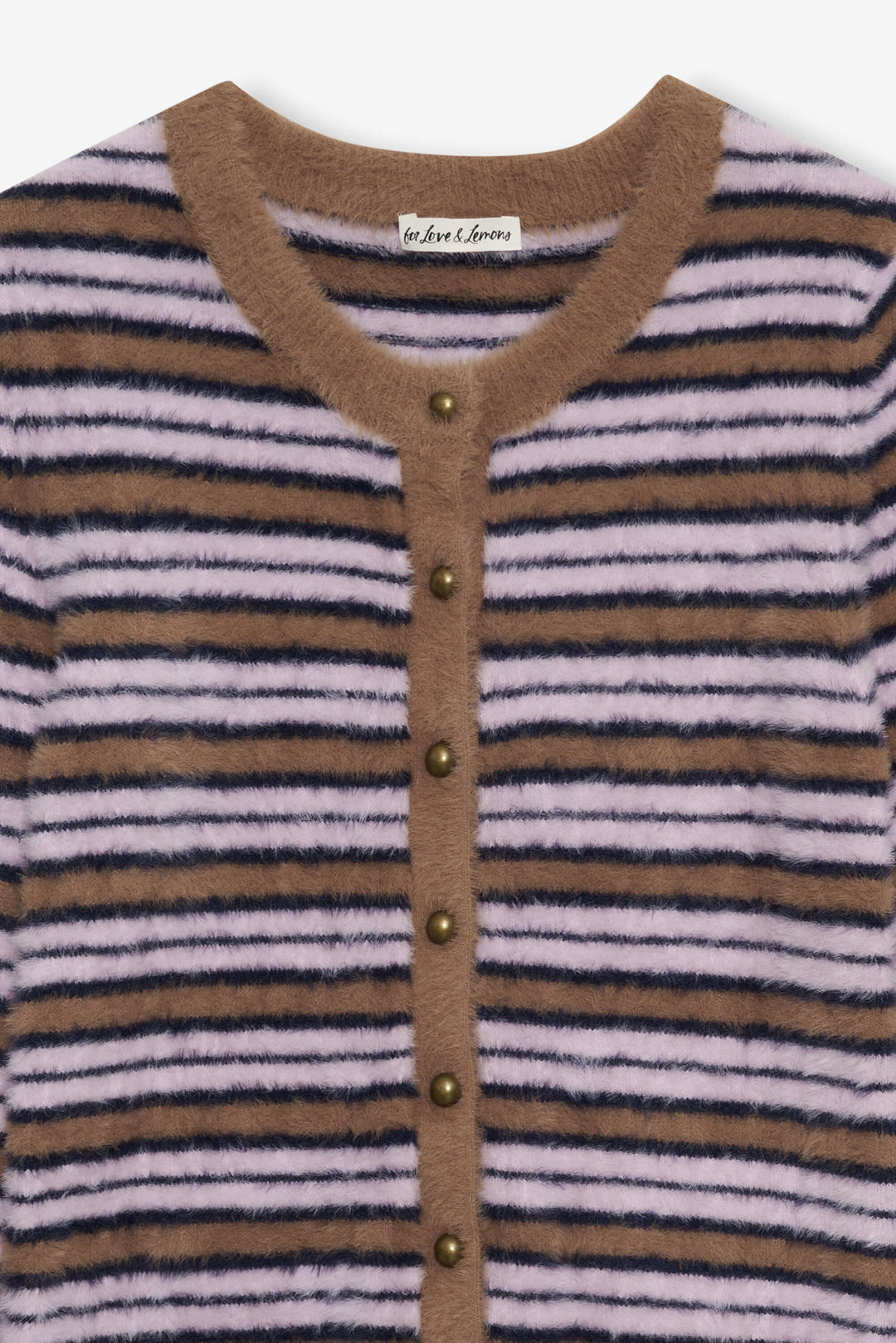 Nora Striped Cardigan — Blue