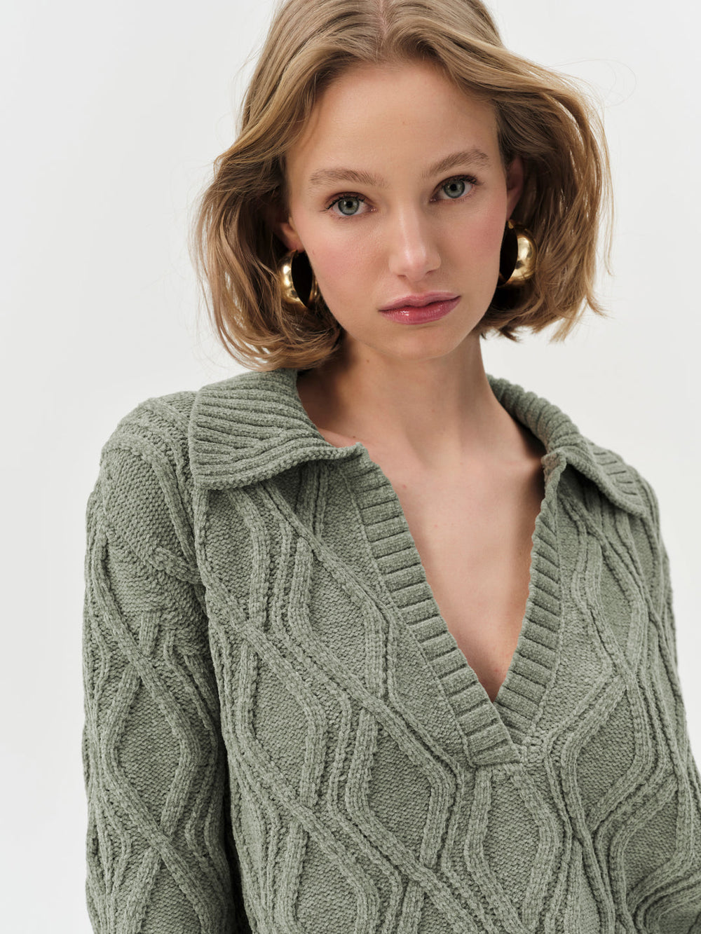 Madison Chenille Polo — Green