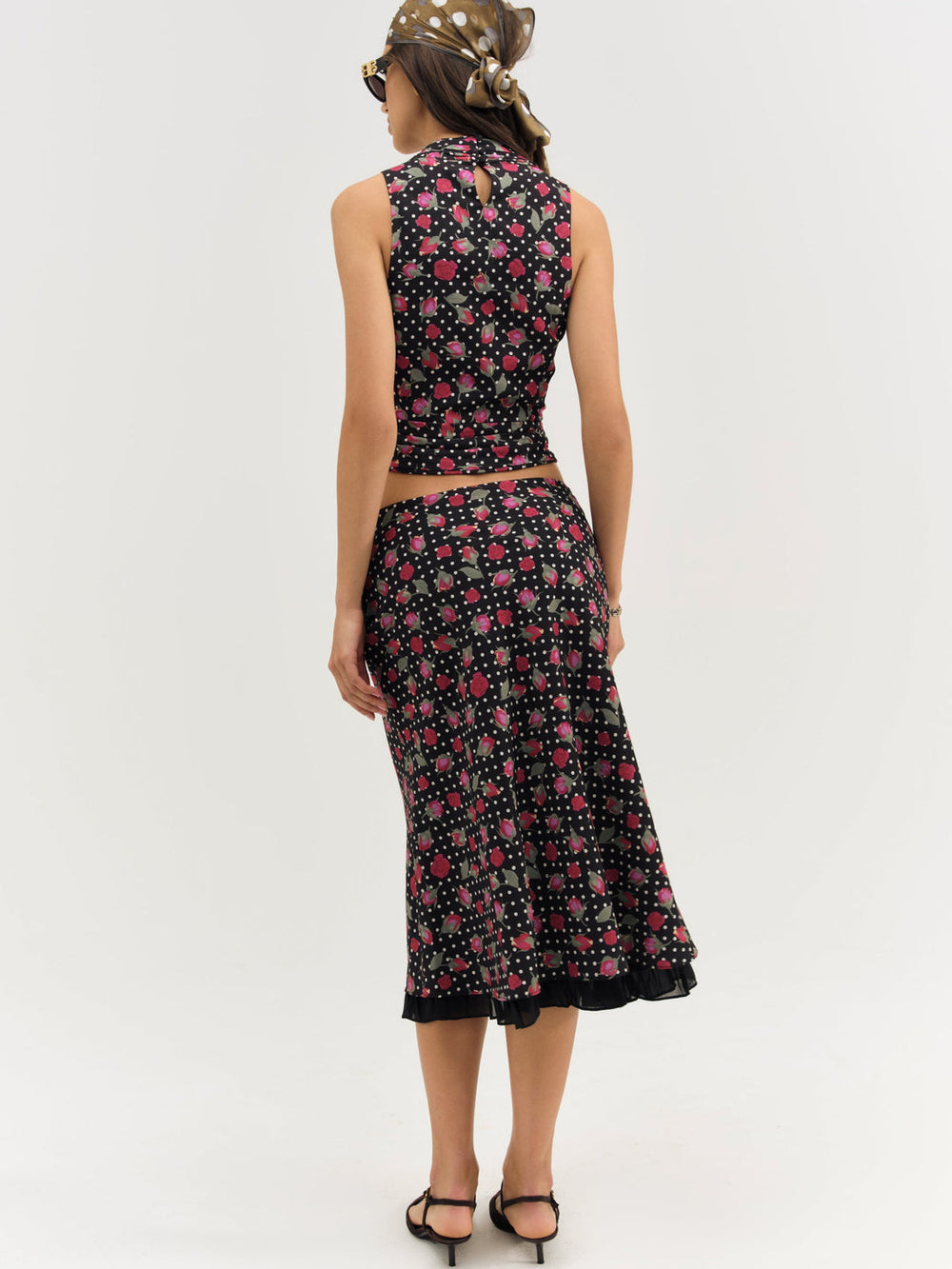 Betty Bud Midi Skirt — Black