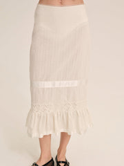 Sweet Summer Midi Skirt — White