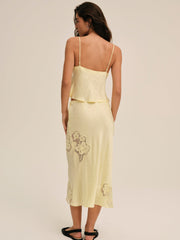 Sunrise Midi Skirt — Yellow