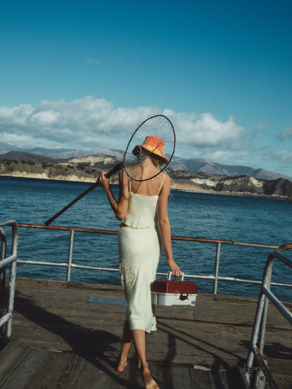 Sunrise Midi Skirt — Yellow