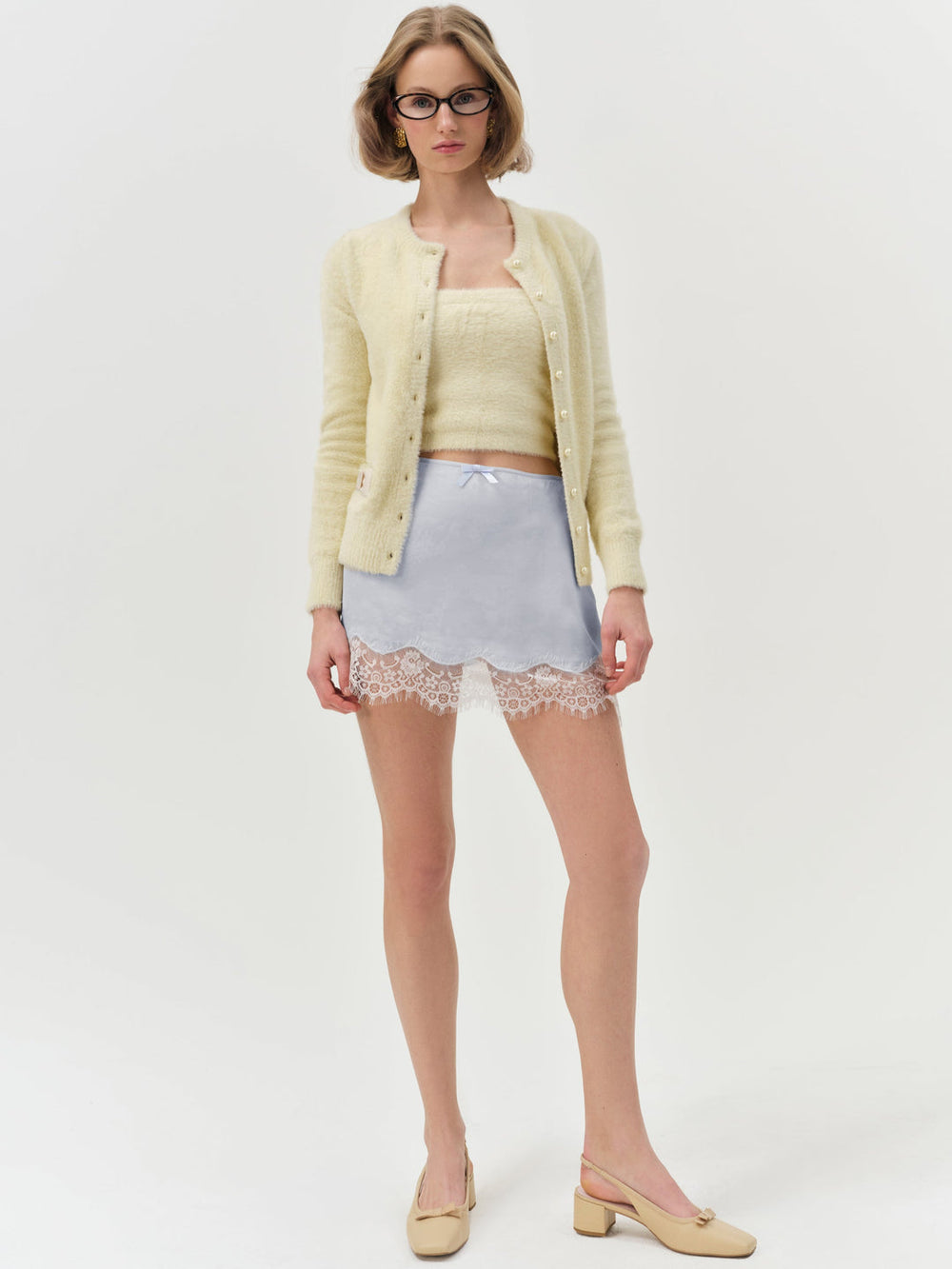 Madalie Slip Skirt — Blue