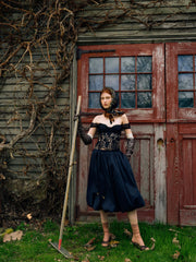 Waverley Midi Skirt — Black