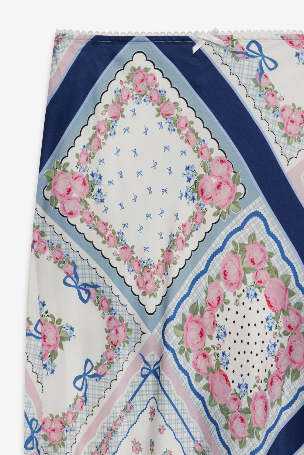 Summer Scarf Midi Skirt — Blue