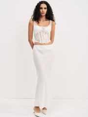 Lena Maxi Skirt — Cream