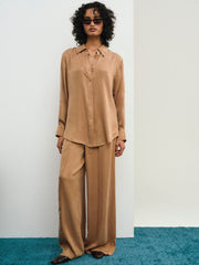 Clarabell Wide-Leg Pant — CAMEL
