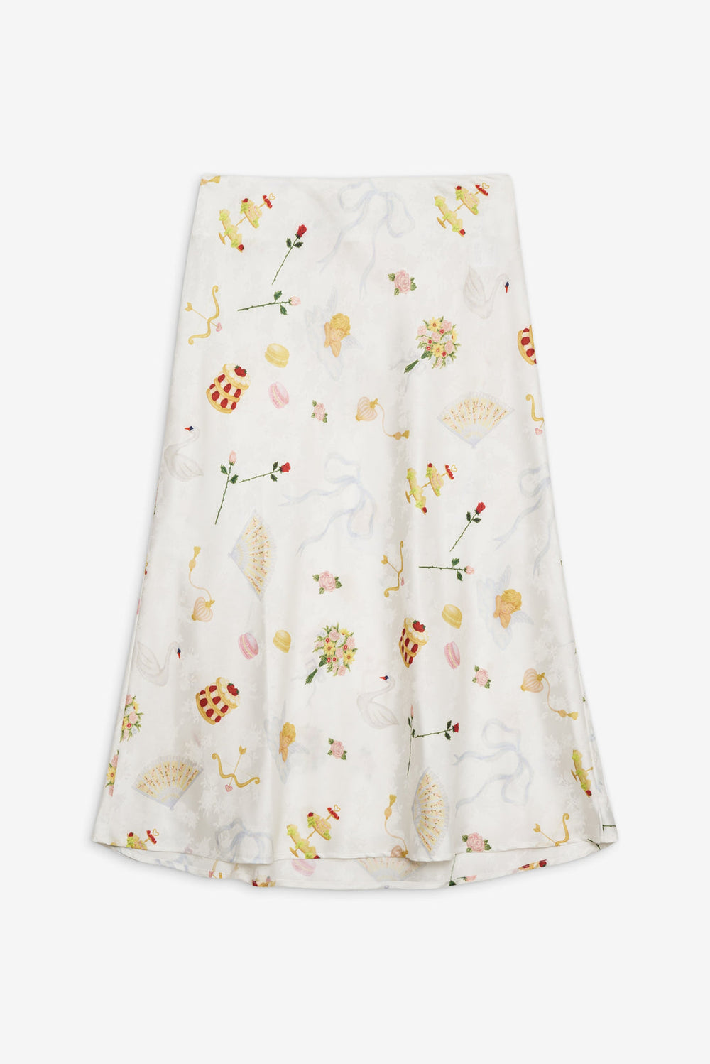 Charlise Midi Skirt — White