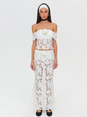 Claudia Maxi Skirt — White