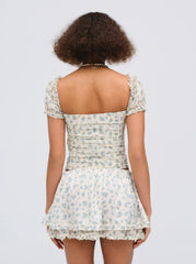 Chateau Mini Skirt — Blue