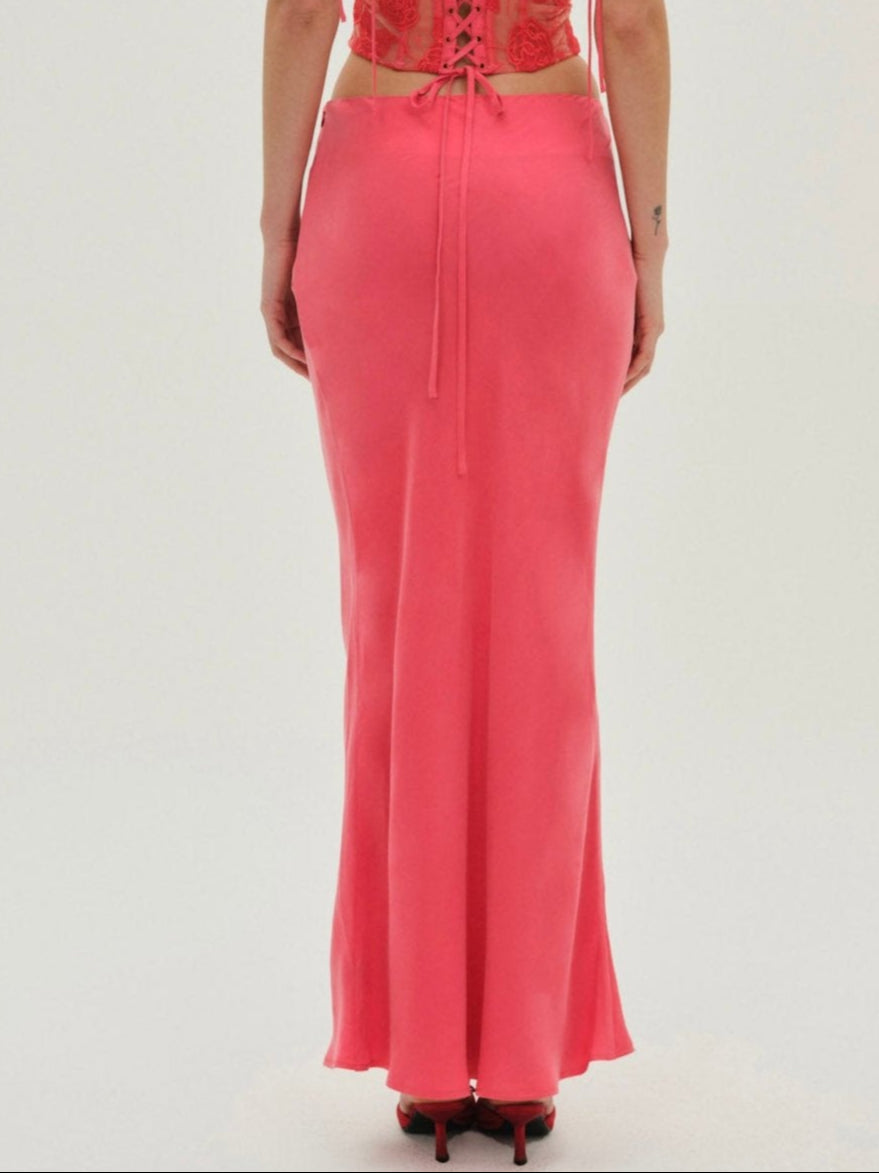 Lena Maxi Skirt — Red