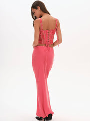 Lena Maxi Skirt — Red