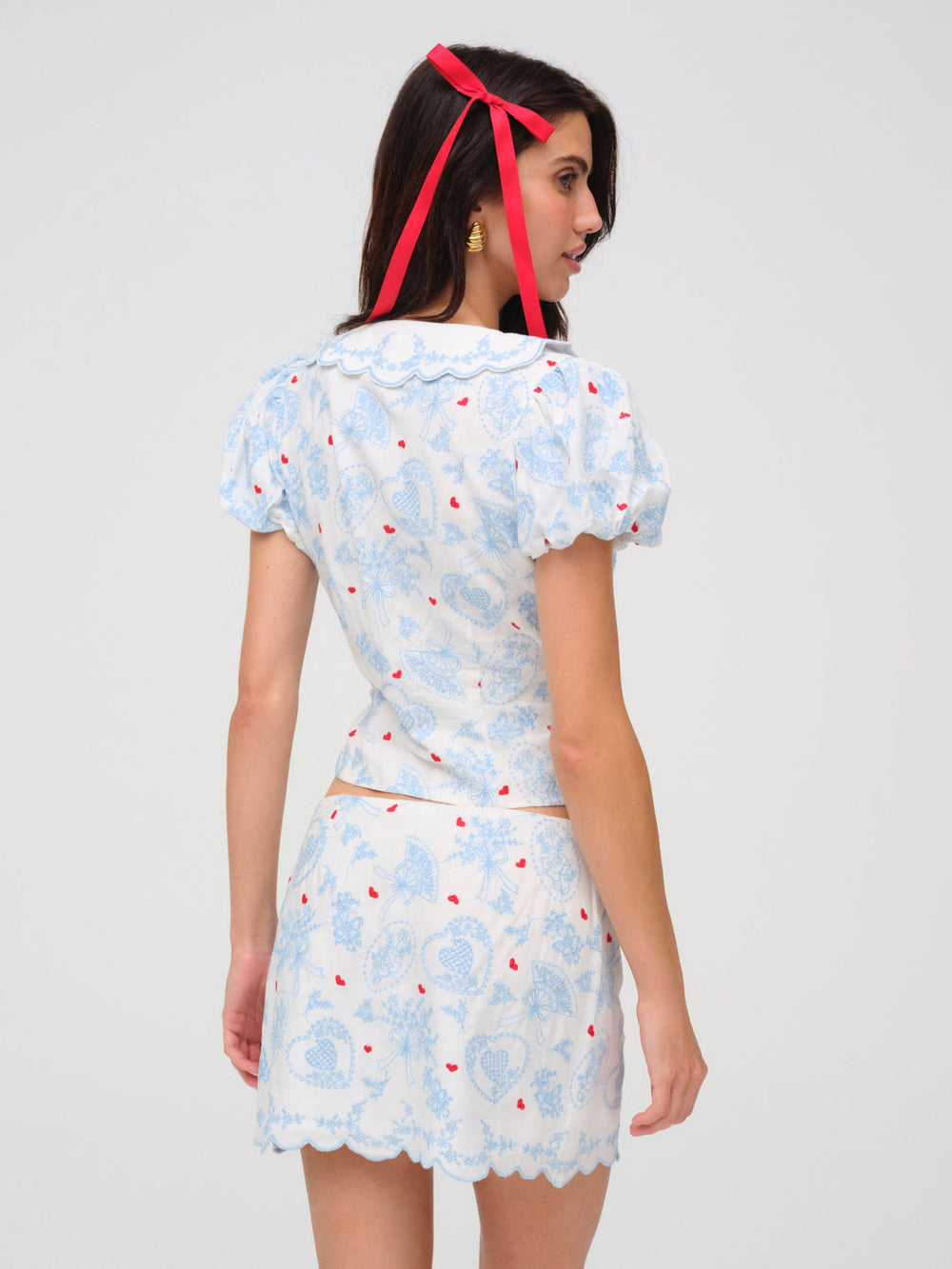 Livia Linen Mini Skirt — White