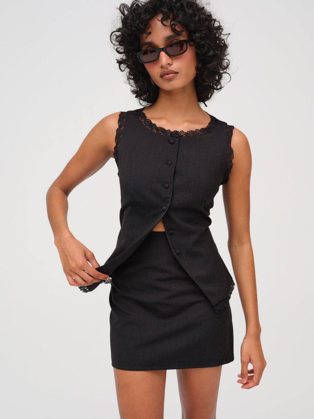 Shawna Mini Skirt — Black