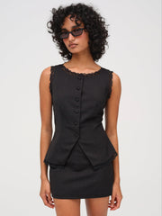 Shawna Mini Skirt — Black