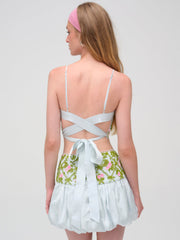 Bridget Beaded Mini Skirt — Blue