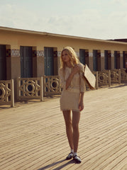 Lucy Lace Mini Skirt — Buttercream