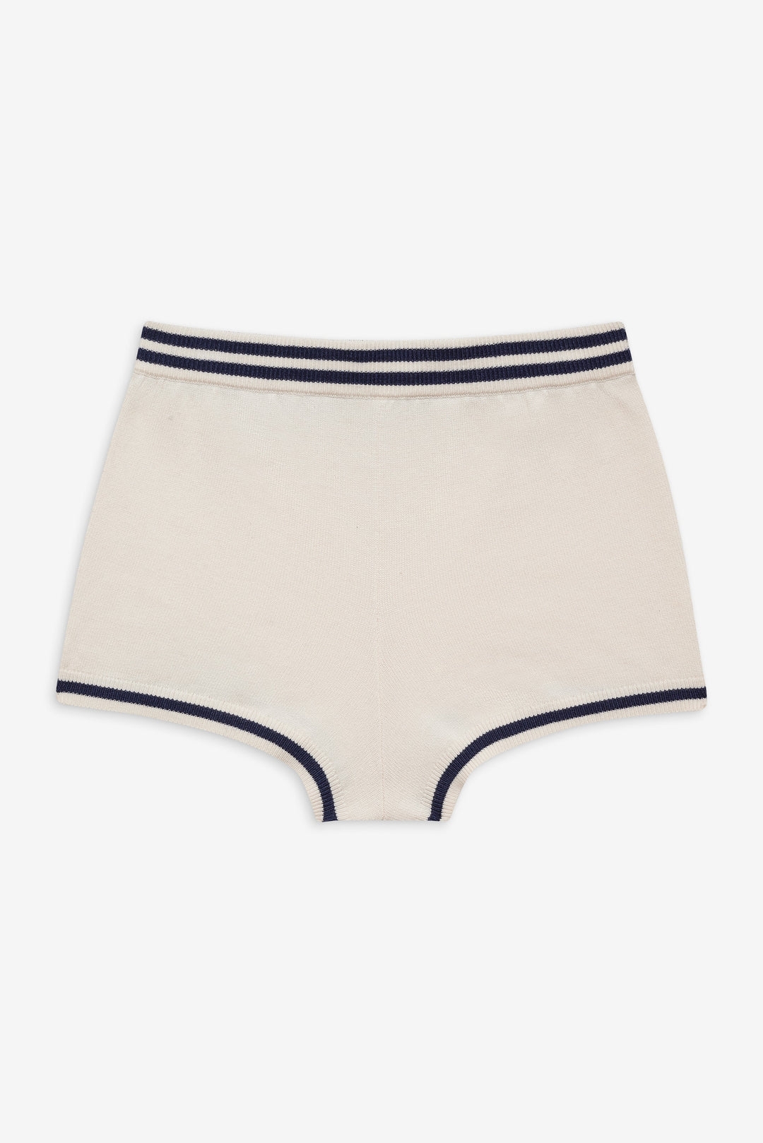 Simona Pointelle Striped Short — Navy