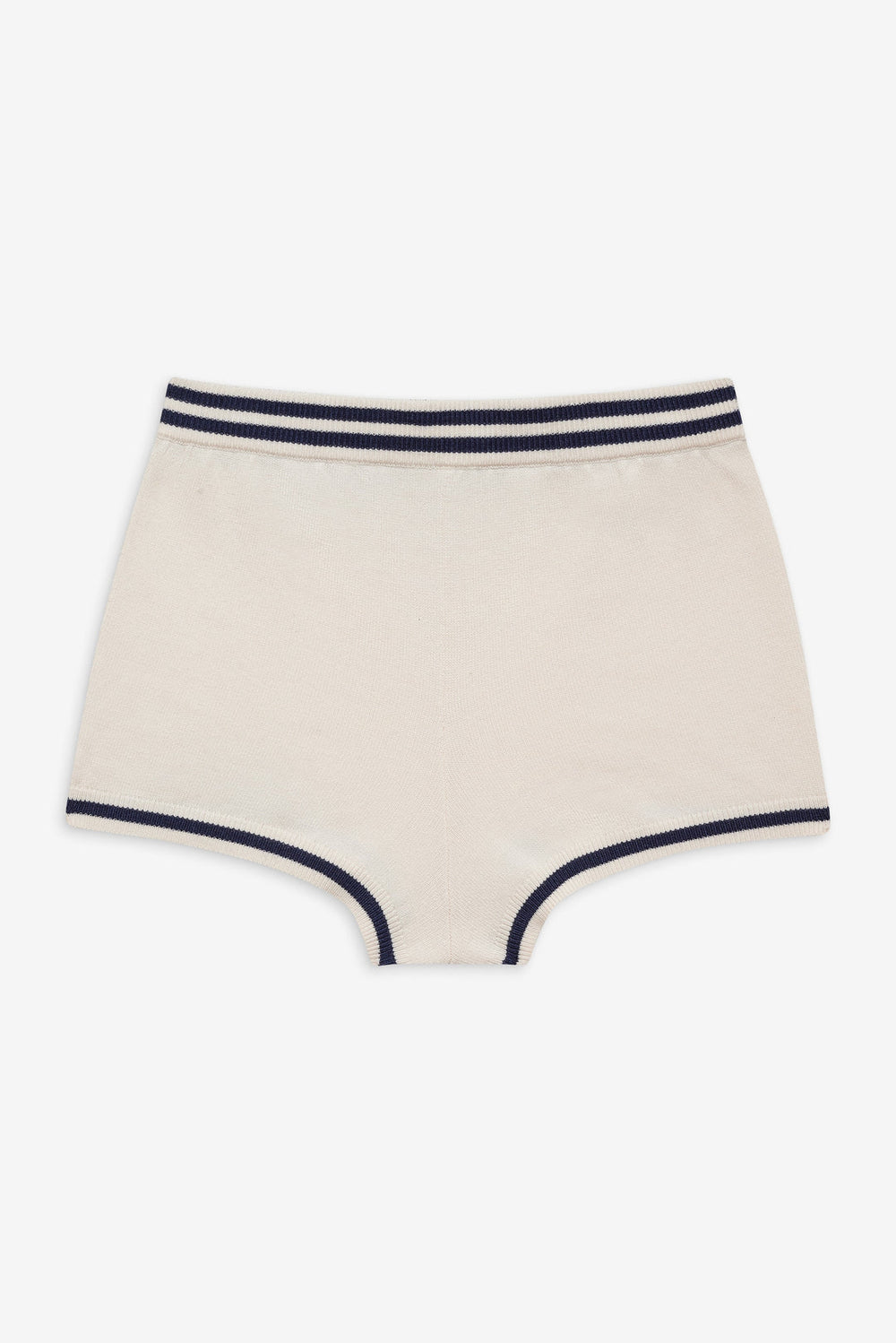 Simona Pointelle Striped Short — Navy
