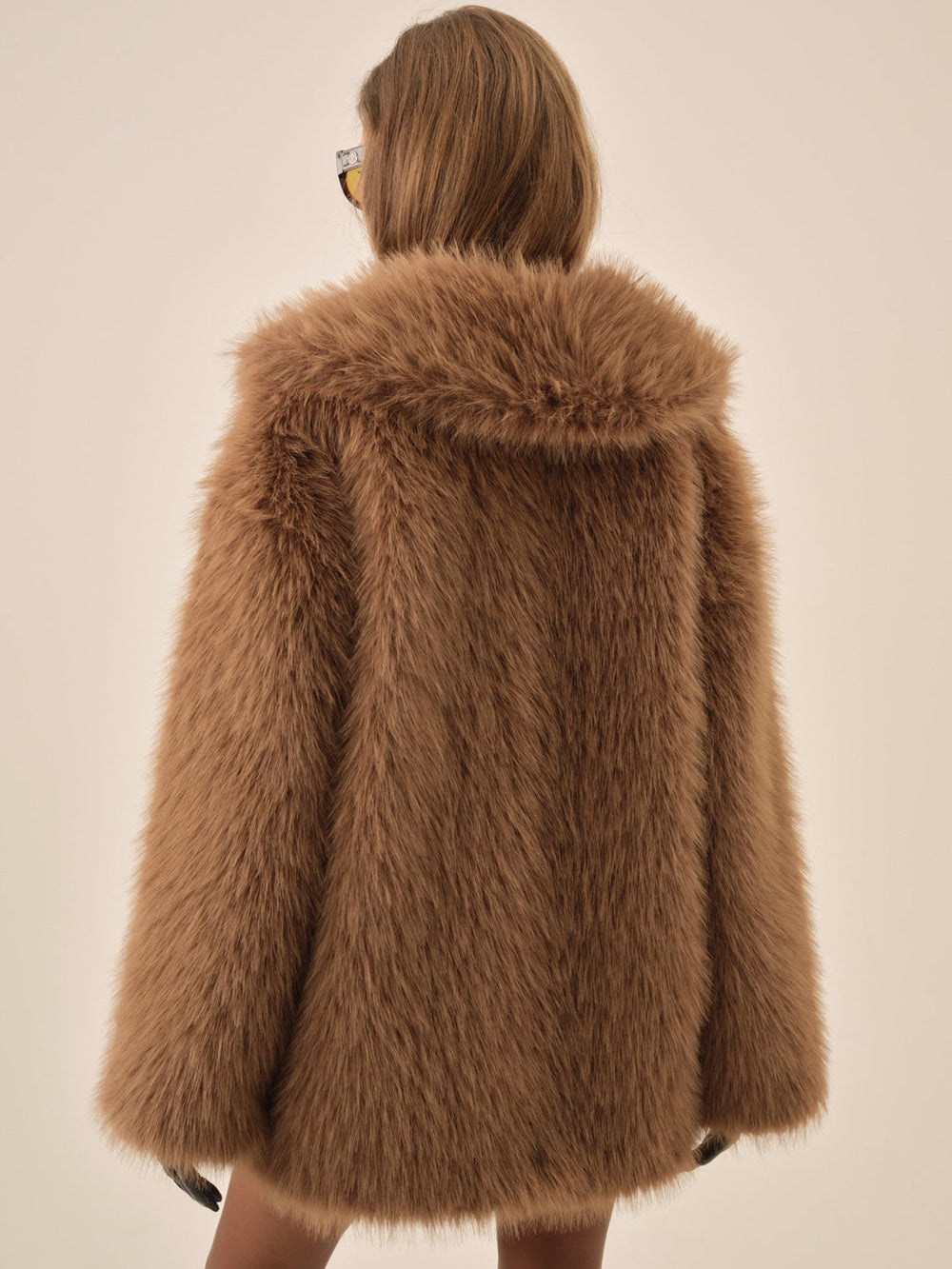 Warm Honey Faux Fur Jacket — Brown