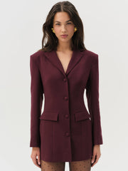 Selena Blazer — Burgundy