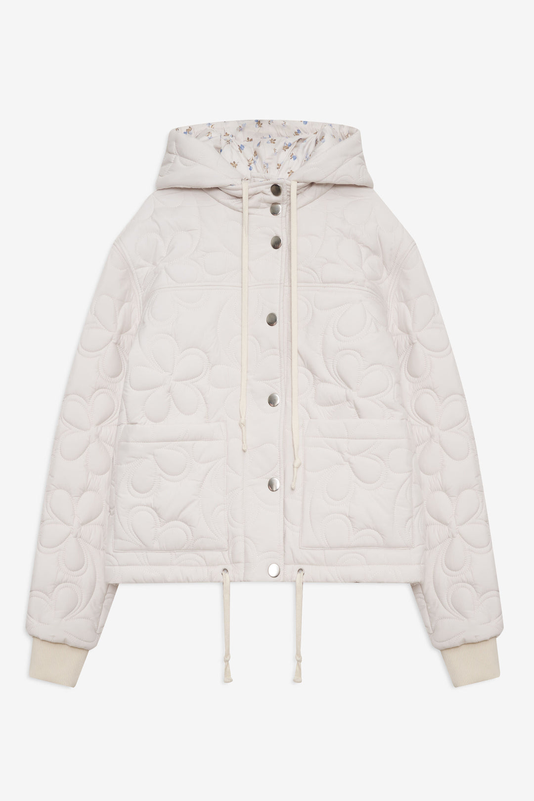 Isabel Quilted Puffer Jacket — Cream